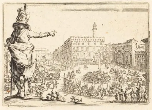 Piazza della Signoria, Florence, by Jacques Callot