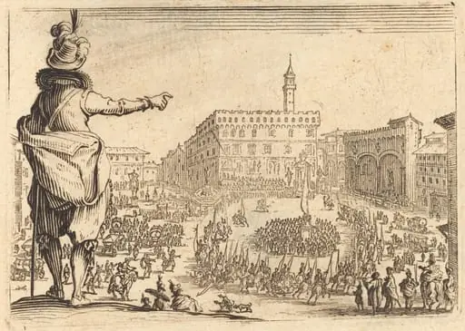 Piazza della Signoria, Florence, by Jacques Callot