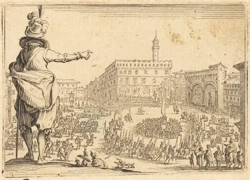 Piazza della Signoria, Florence, by Jacques Callot