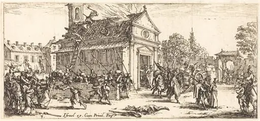 Pillaging a Monastery, by Jacques Callot