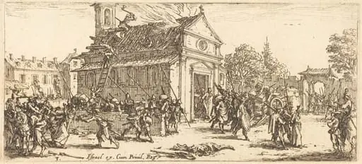 Pillaging a Monastery, by Jacques Callot