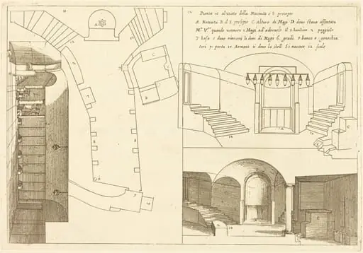 Plan and Elevation of the Church of the Holy Nativity, by Jacques Callot