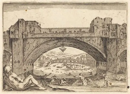 Ponte Vecchio, Florence, by Jacques Callot