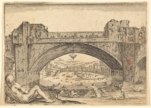 Ponte Vecchio, Florence, by Jacques Callot
