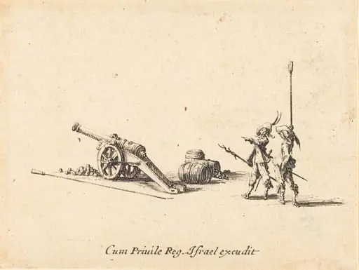 Preparing to Fire the Cannon, by Jacques Callot