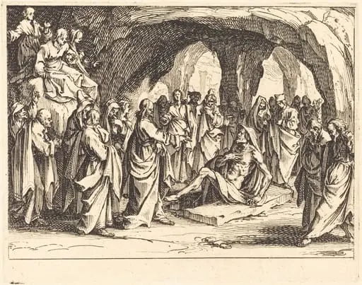Raising of Lazarus, by Jacques Callot