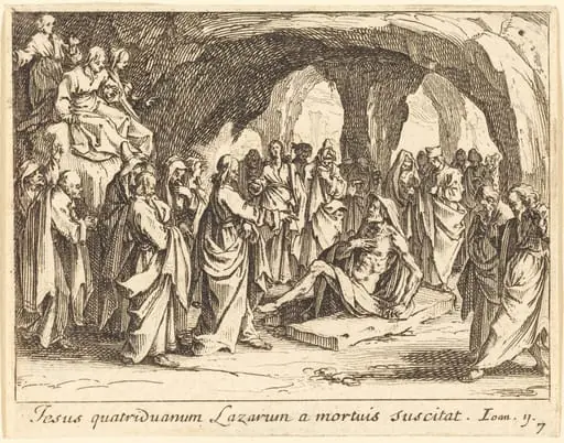 Raising of Lazarus, by Jacques Callot