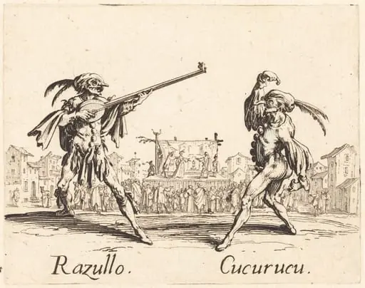 Razullo and Cucurucu, by Jacques Callot