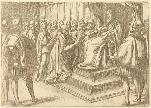 Reception of the Envoy of Poland, by Jacques Callot