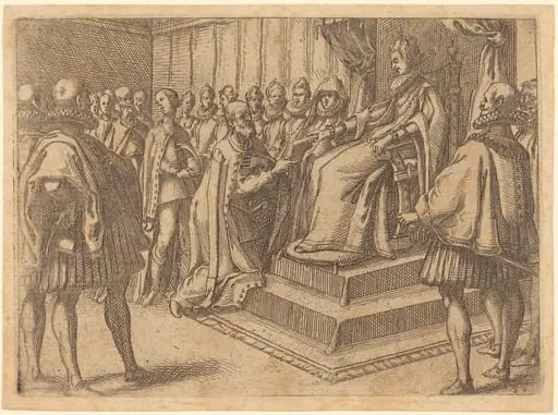Reception of the Envoy of Poland, by Jacques Callot