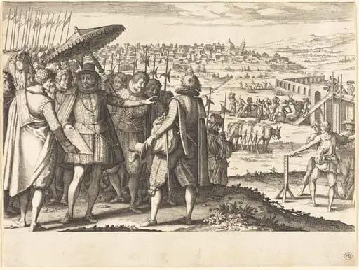 Restoration of the Aqueduct at Pisa, by Jacques Callot