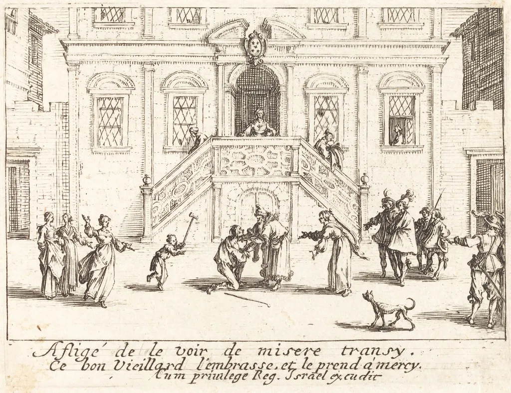 Return of the Prodigal Son, by Jacques Callot, ink, 1635