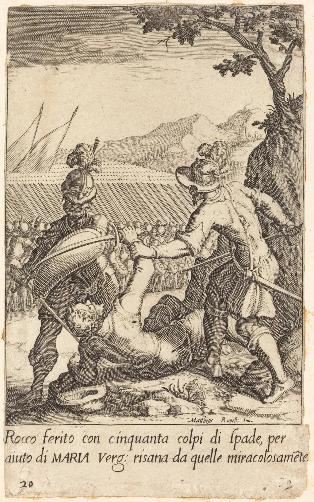 Rocco, by Jacques Callot, ink, 1619