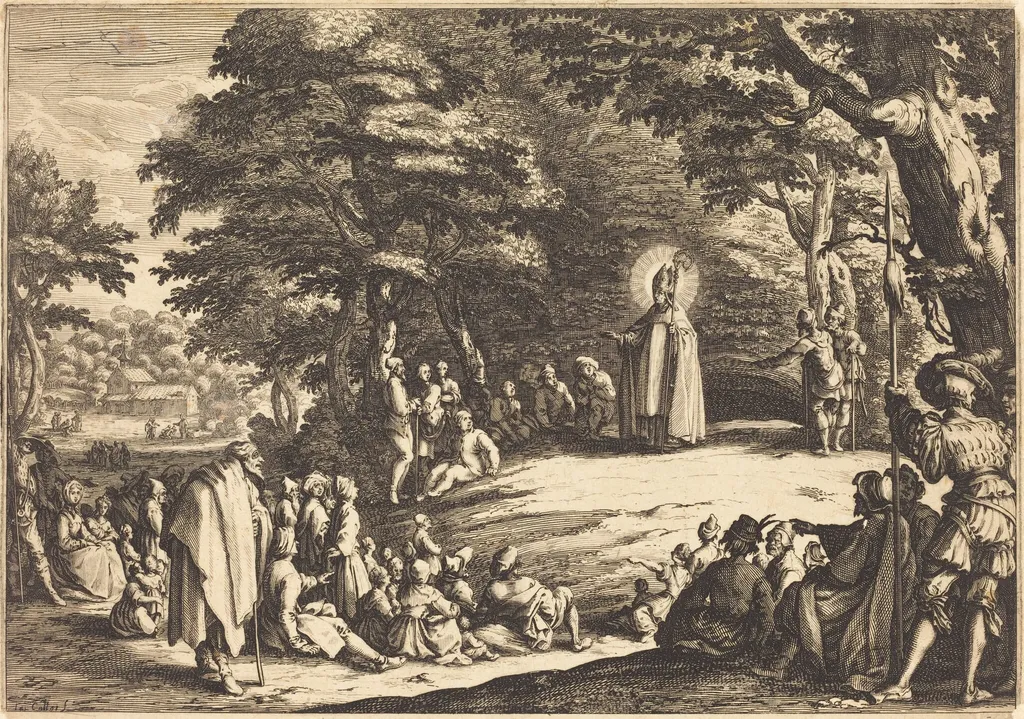 Saint Amond, by Jacques Callot, ink, 1621
