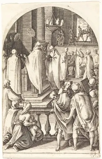 Saint Basil Celebrating the Mass, by Jacques Callot