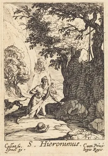 Saint Jerome, by Jacques Callot