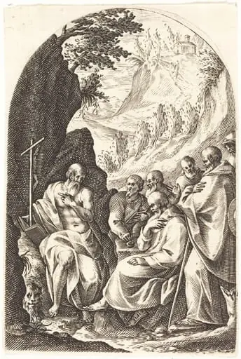 Saint Jerome Instructing his Disciples in the Desert, by Jacques Callot