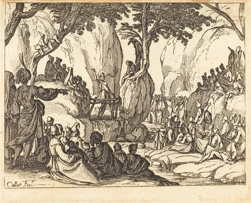 Saint John Preaching in the Desert, by Jacques Callot