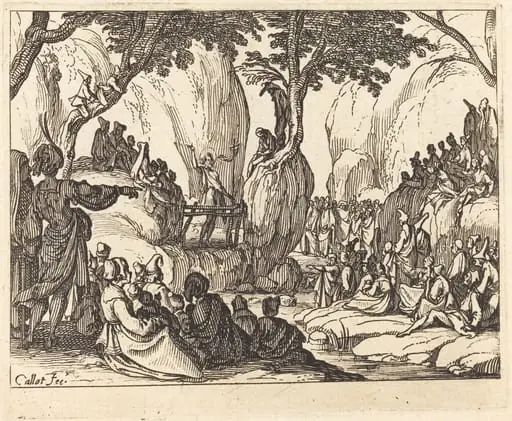 Saint John Preaching in the Desert, by Jacques Callot