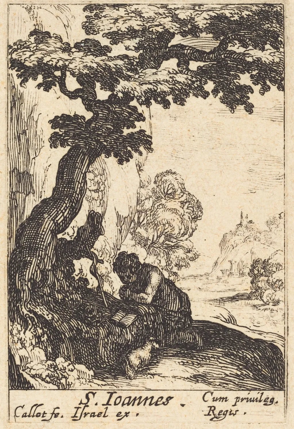 Saint John the Baptist, by Jacques Callot, ink, 1632