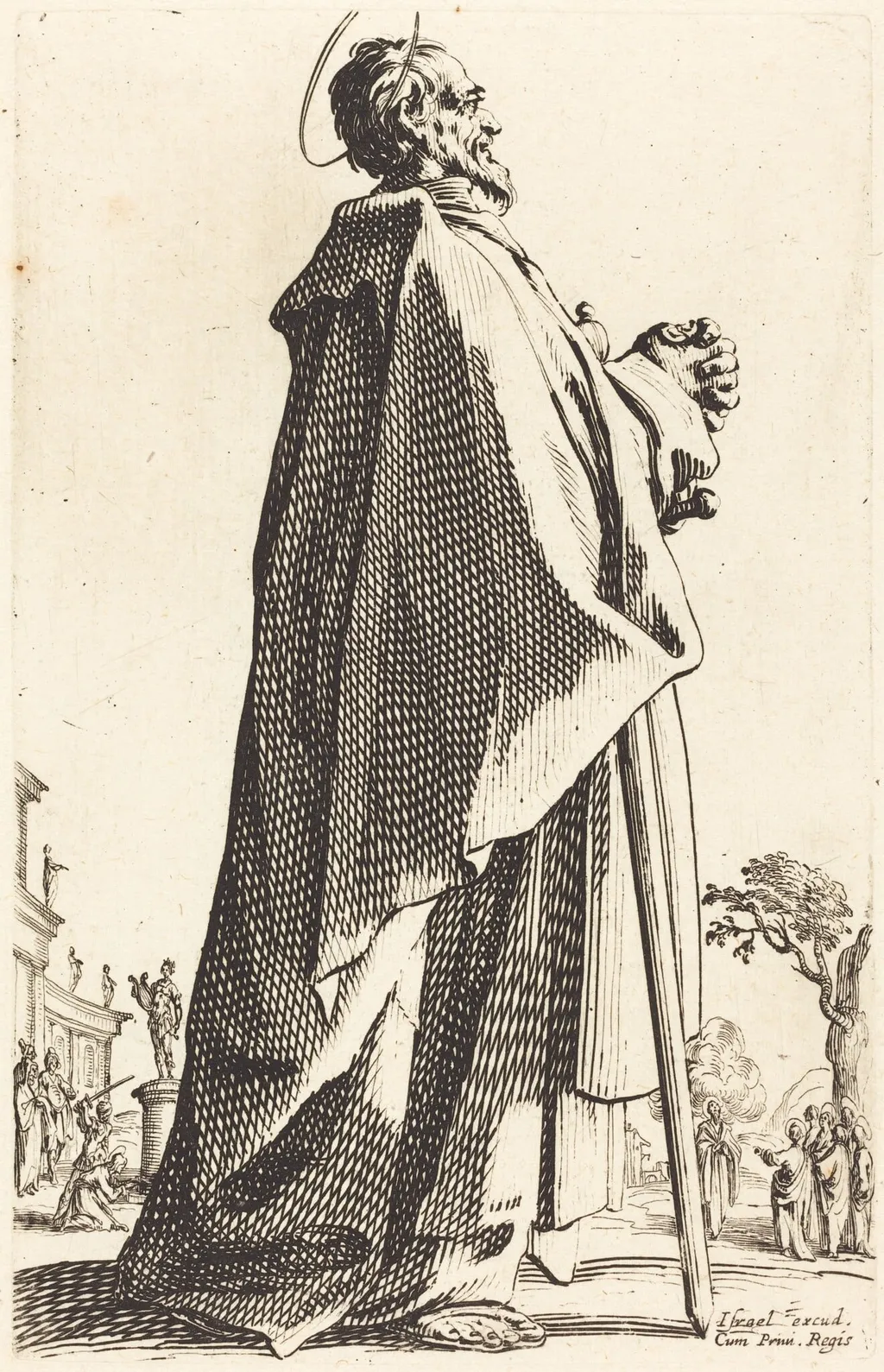 Saint Matthew, by Jacques Callot, ink, 1631