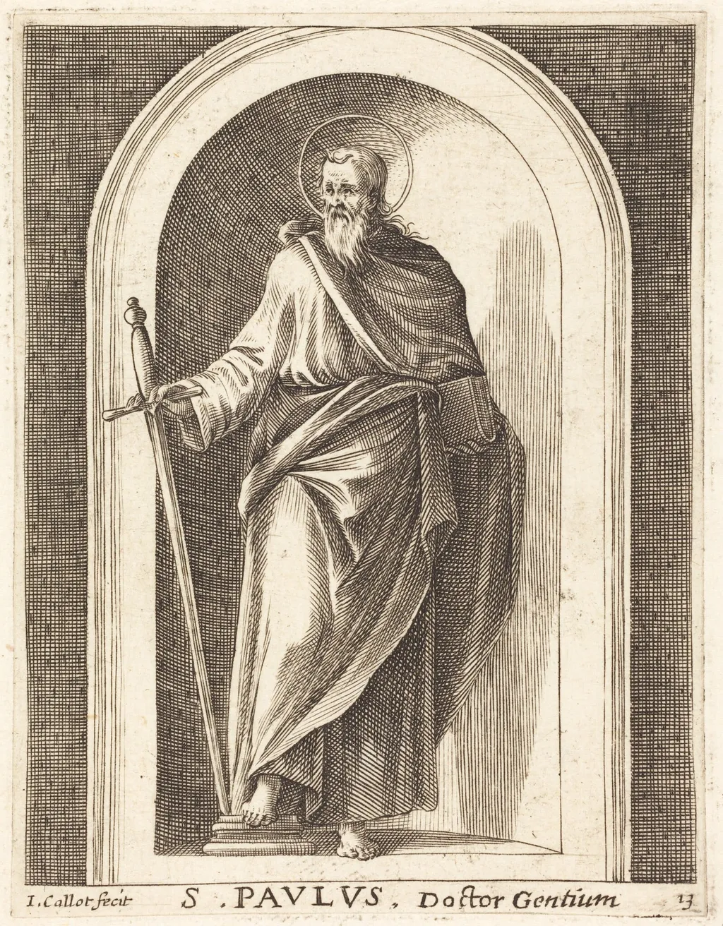 Saint Paul, by Jacques Callot, ink, 1610