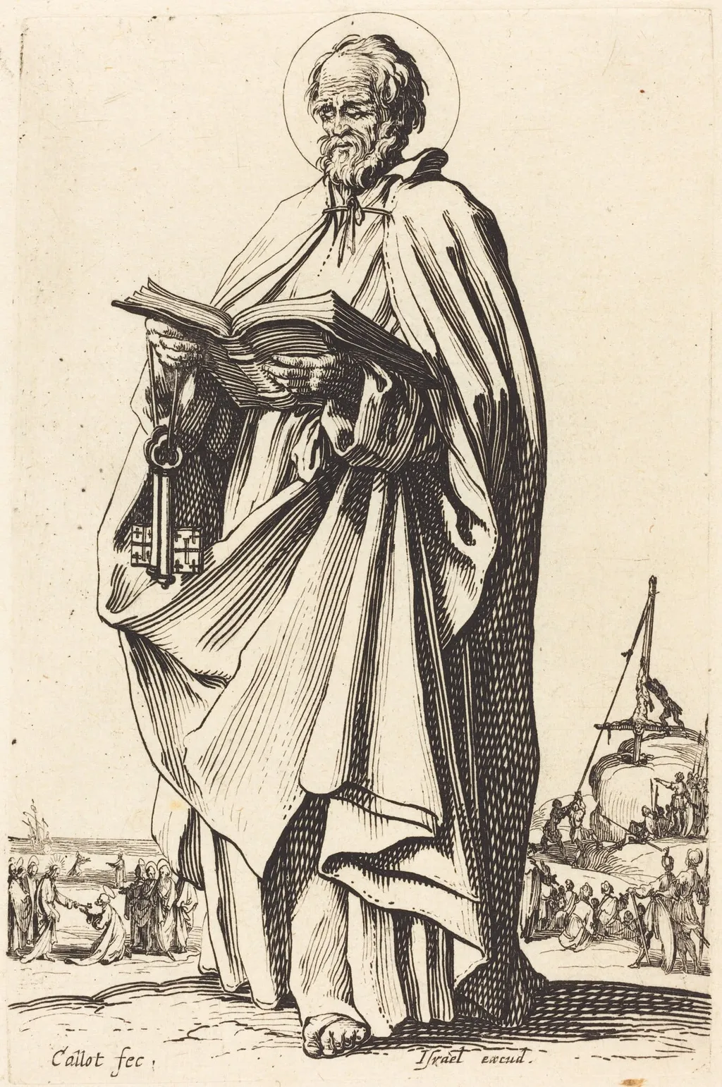 Saint Peter, by Jacques Callot, ink, 1631
