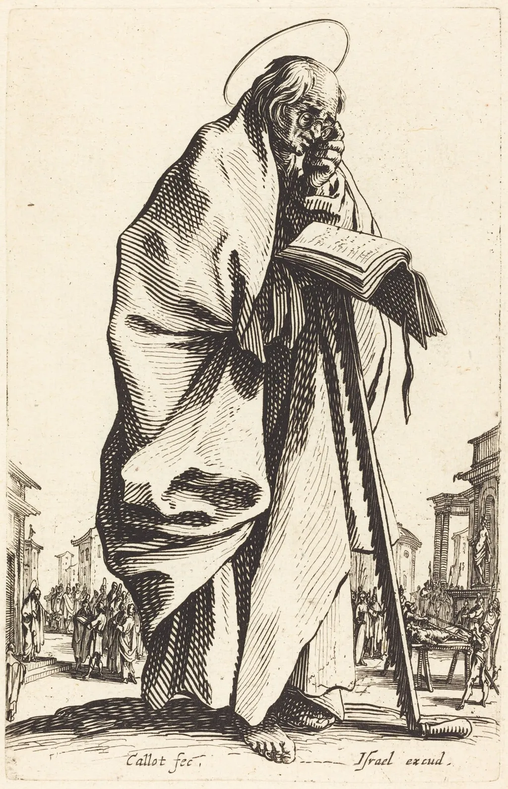 Saint Simon, by Jacques Callot, ink, 1631