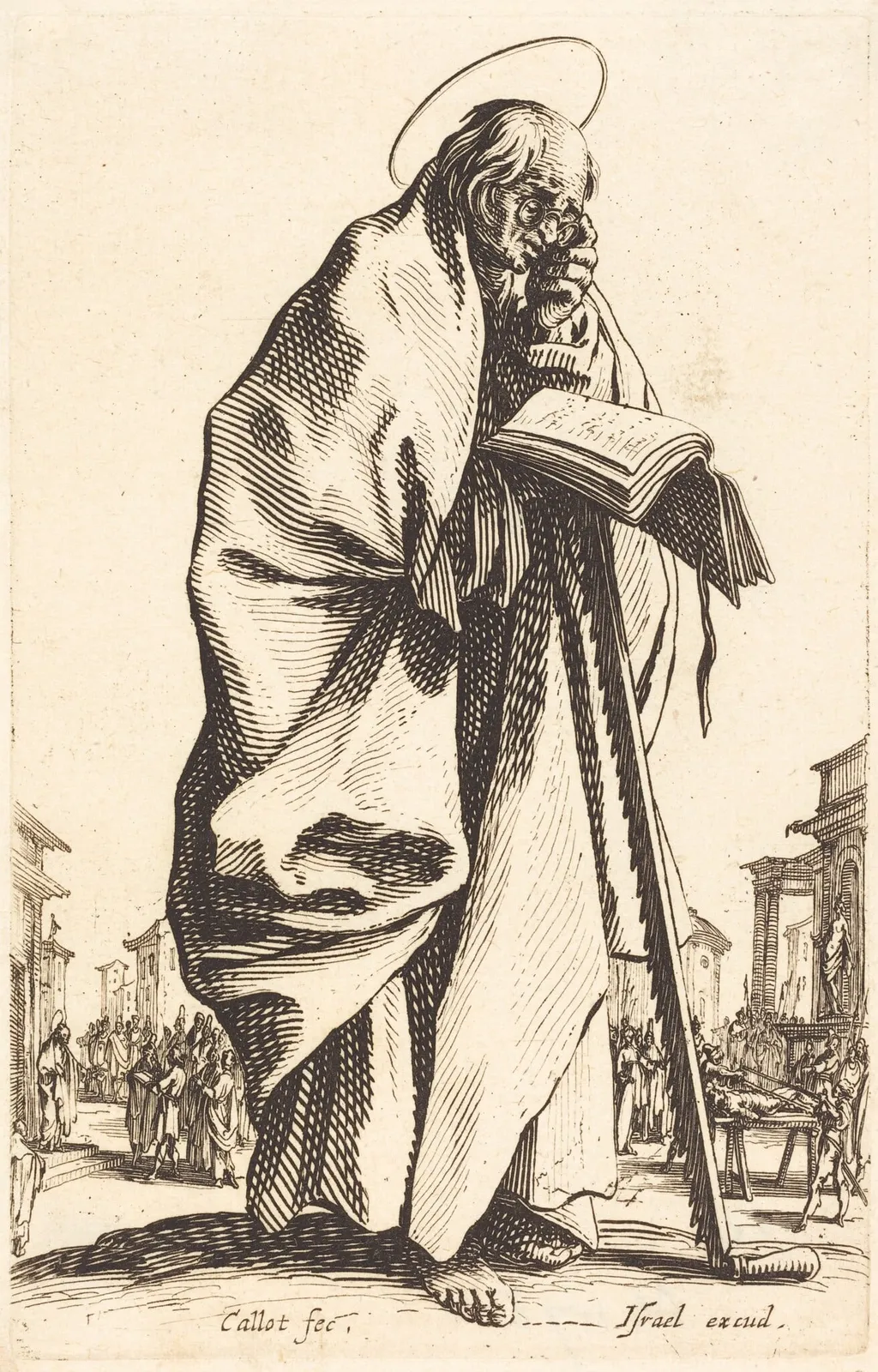 Saint Simon, by Jacques Callot, ink, 1631