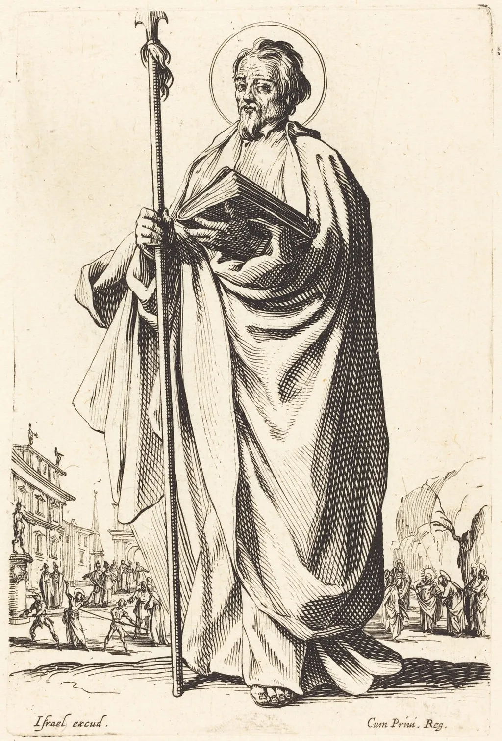 Saint Thomas, by Jacques Callot, ink, 1631