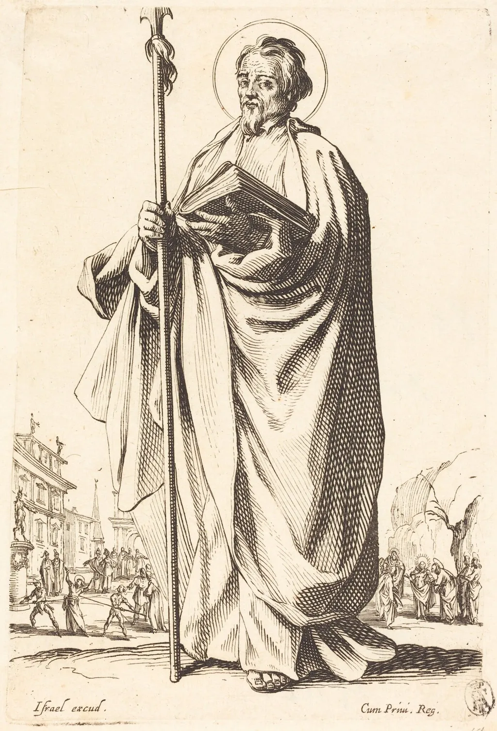 Saint Thomas, by Jacques Callot, ink, 1631