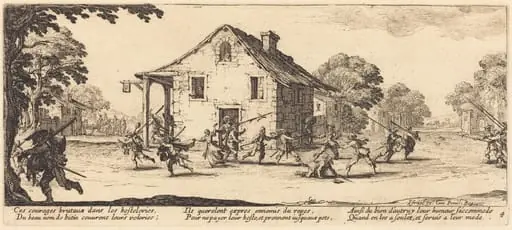 Scene of Pillage, by Jacques Callot