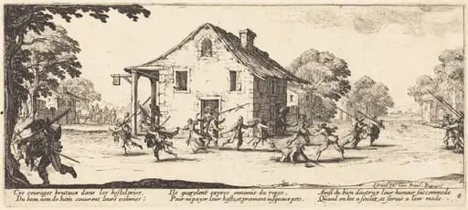 Scene of Pillage, by Jacques Callot