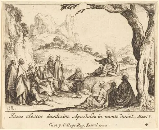 Sermon on the Mount, by Jacques Callot