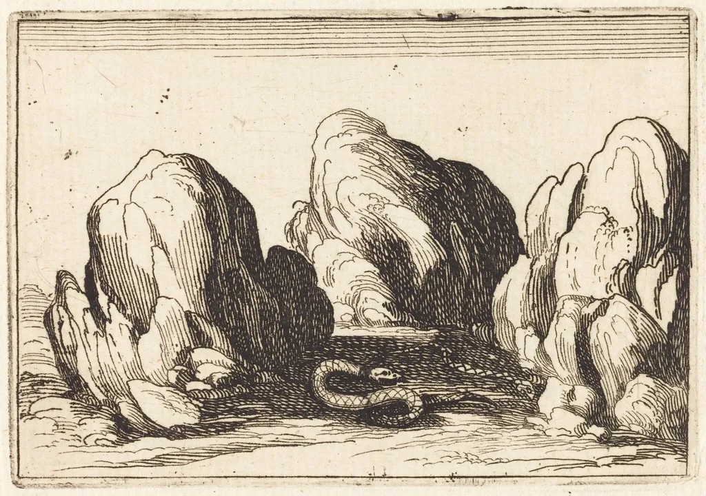 Serpent, by Jacques Callot, ink, 1628