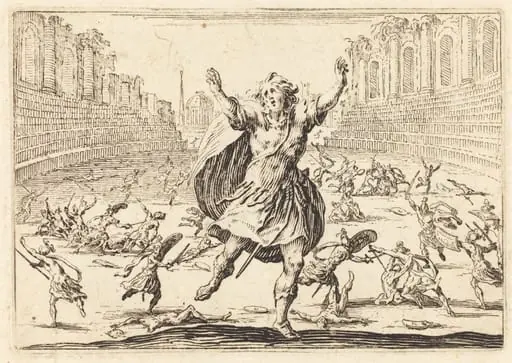 Skirmish in a Roman Circus, by Jacques Callot