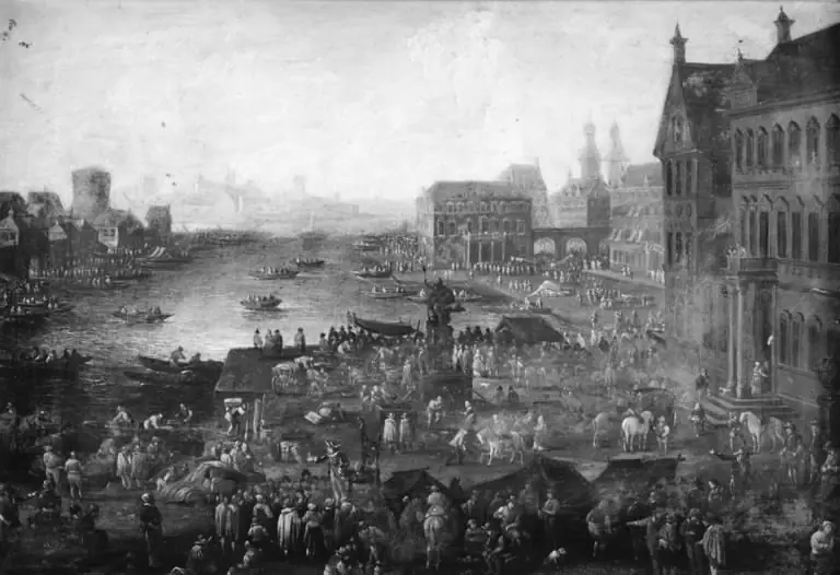 Square in Paris with Many Figures, by Jacques Callot