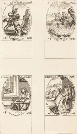 St. George; St. Sabas; St. Mark, Evangelist; St. Marcellin