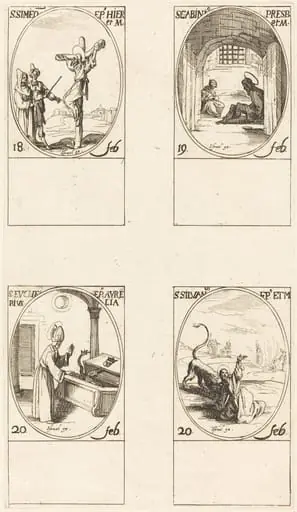 St. Simeon; St. Gabinius; St. Eucharius; St. Silvanus