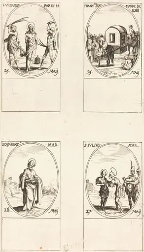 St. Urban; The Translation of St. Mary of James; St. Quadrat; St. Julius, by Jacques Callot