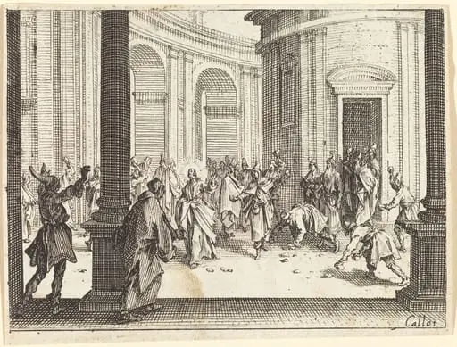 Stoning of Jesus, by Jacques Callot