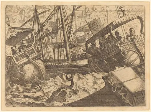 Storm off the Coast of Barcelona, by Jacques Callot