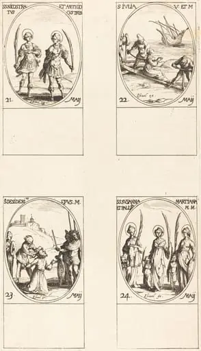 Sts. Nicostratus and Anthiocus; St. Julia; St. Desiderius; Sts. Susanna, Palladia, and Martiana