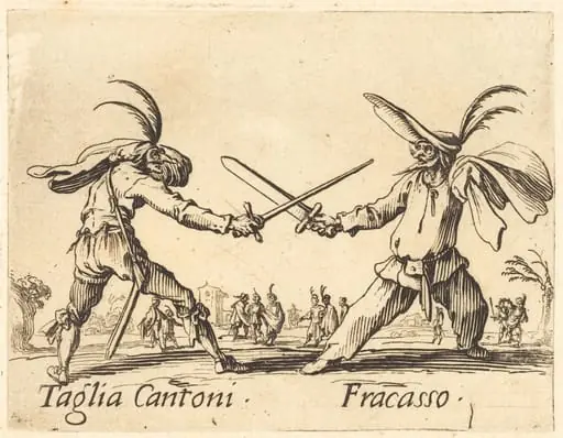 Taglia Cantoni and Fracasso, by Jacques Callot