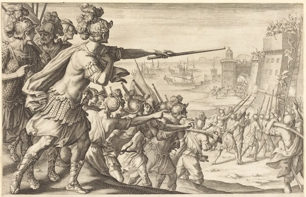 Taking of Bone, by Jacques Callot, ink, 1614