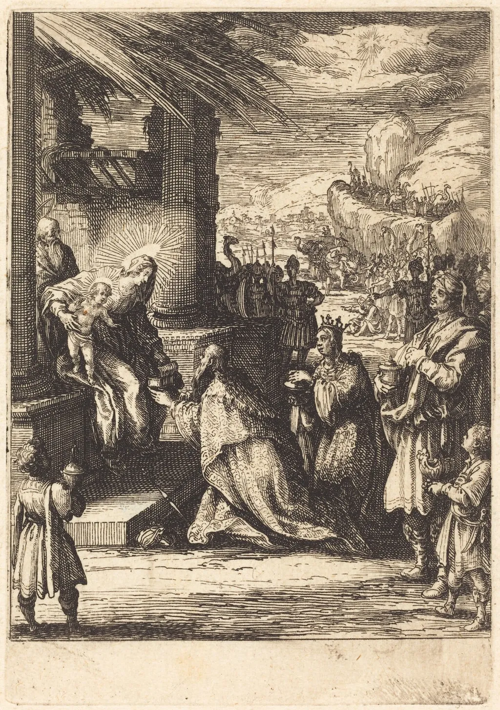 The Adoration of the Magi, by Jacques Callot, ink, 1626