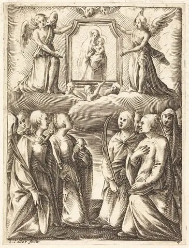 The Adoration of the Virgin and Child, by Jacques Callot