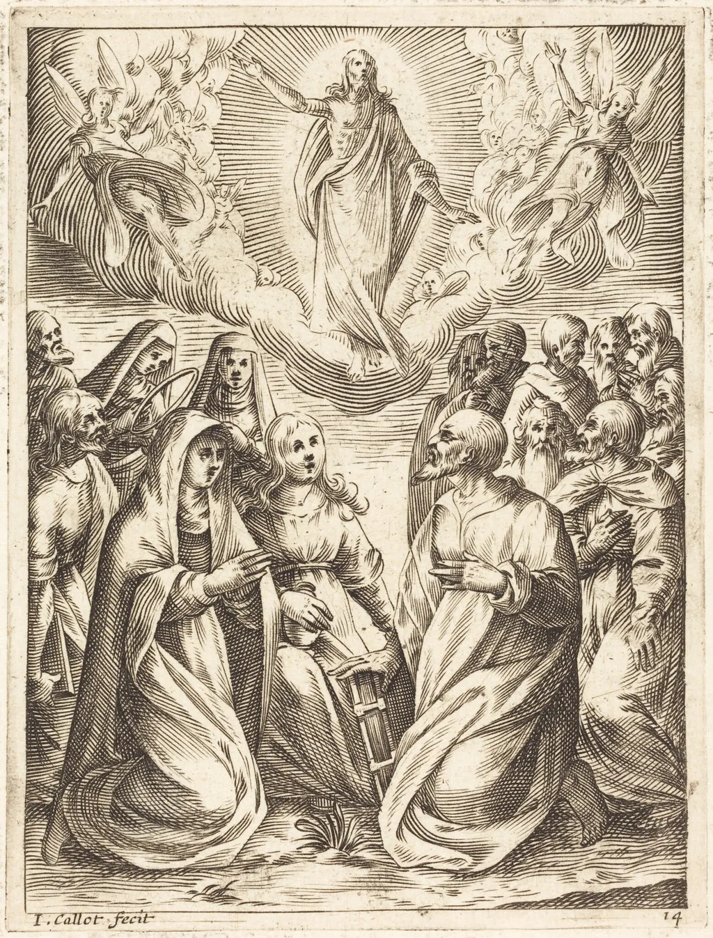 The Ascension, by Jacques Callot, ink, 1610