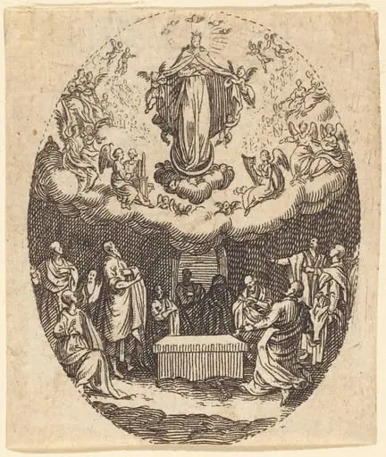 The Assumption with the Cherubin, by Jacques Callot