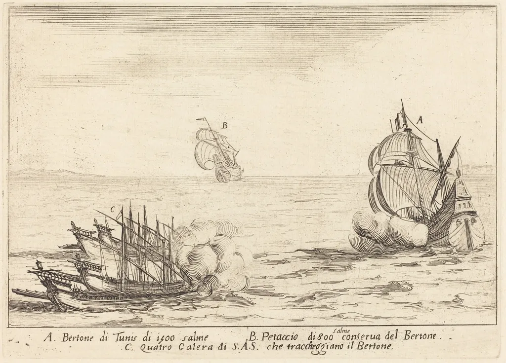 The Attack, by Jacques Callot, ink, 1617